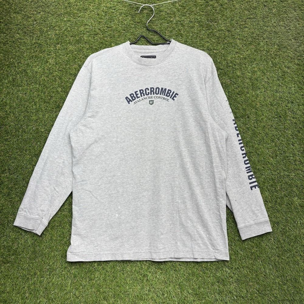 Vintage Abercrombie & Fitch Shirt Mens XL Spellout Avalanche Control Rare y2k